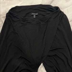 Eileen Fisher Silk Black Drape Cropped Pants